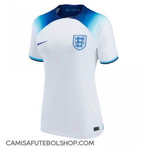 Camisa de time de futebol Inglaterra Replicas 1º Equipamento Feminina Mundo 2022 Manga Curta